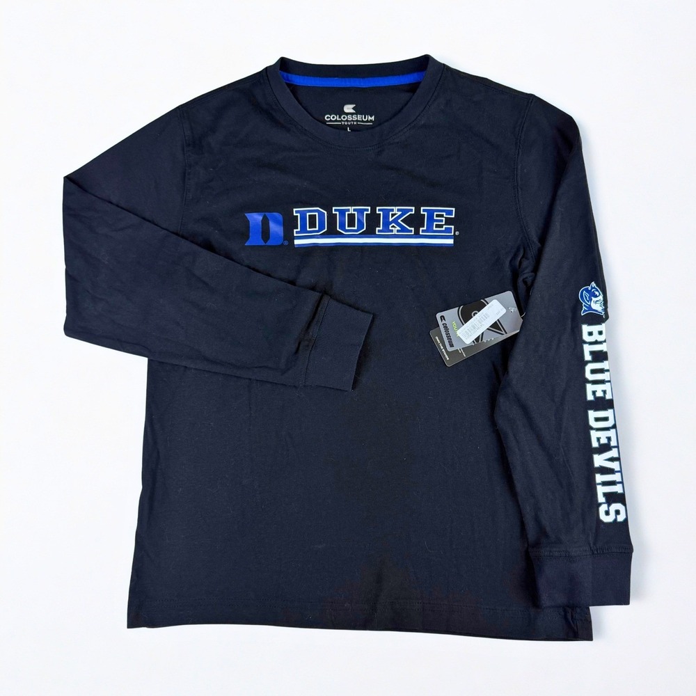 Colosseum‎ Duke Blue Devils Shirt Youth Large Black Long Sleeve Graphic Tee